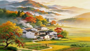 秋雾村落