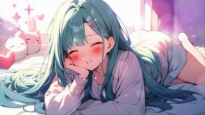 二次元睡衣甜美少女