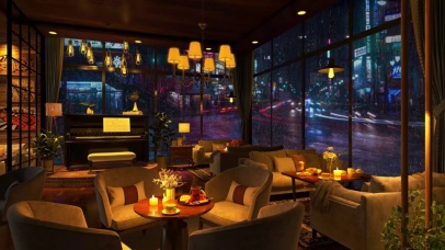 治愈雨天咖啡馆