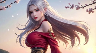 4k美女壁纸可爱美少女红衣女神