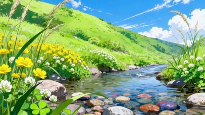 护眼山涧小溪流