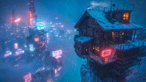 未来城市夜景
