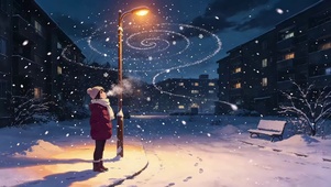 寒灯落雪