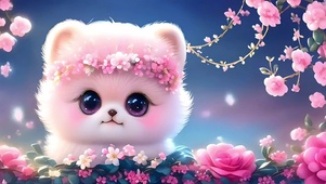 可爱博美犬