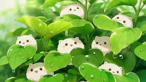 雨天小团子