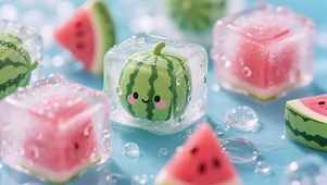 冰块西瓜