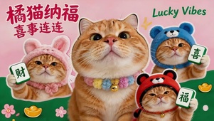 橘猫纳福