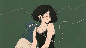 耳机缠绕的慢时光