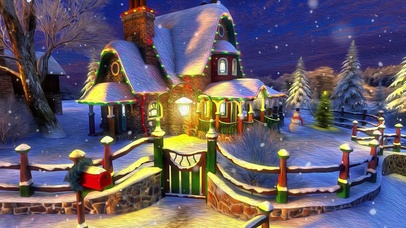 4K梦幻雪天小屋