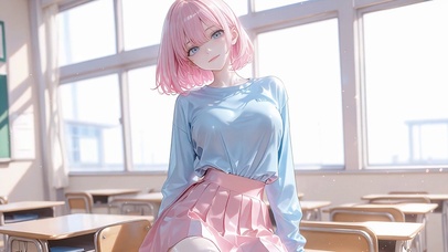 校园风二次元女孩