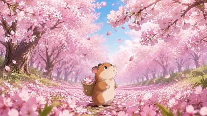 桃花小仓鼠
