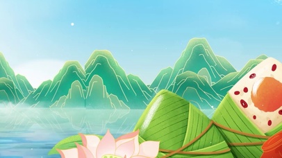 端午节节日传统荷花粽子安康民俗