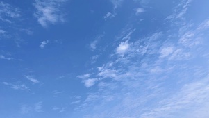 纯净蓝色天空白云 治愈系 4K