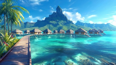 清新海岛度假小屋