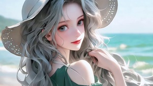 海边美少女