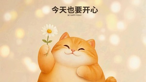 今天也要开心