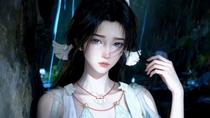林间古风清冷美少女