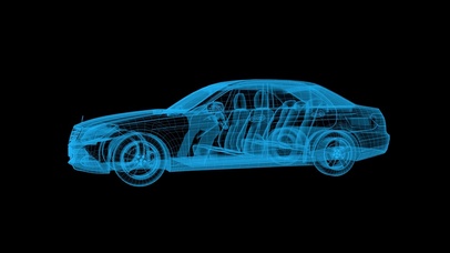 蓝色线条科技感汽车