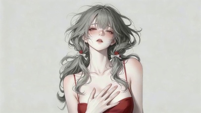 可爱吊带裙女孩