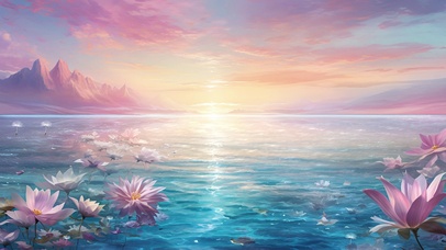 清新风景 ai插画