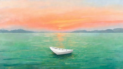 油画海景