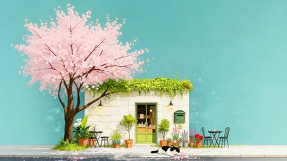 樱花树下小屋