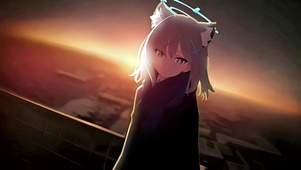 夕阳下白子