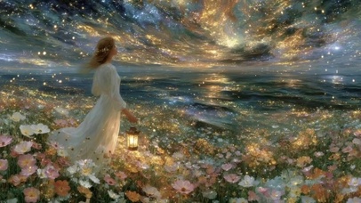 梦幻美少女花丛中