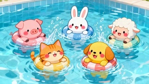 玩水萌宠