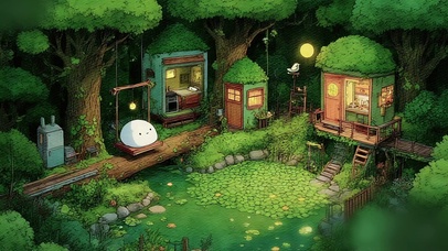 团子绿谧基地的秋千