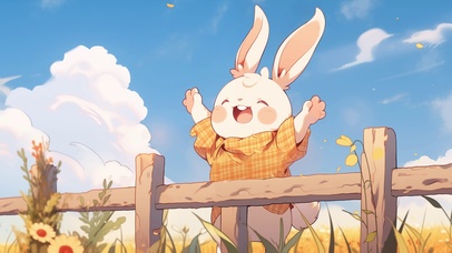 快乐的小兔子
