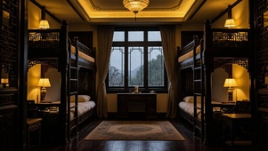 【雨景】高档中式宿舍