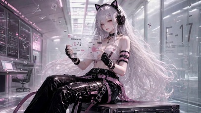 赛博猫耳少女