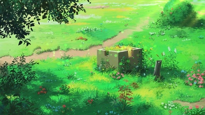 唯美治愈护眼绿色草地