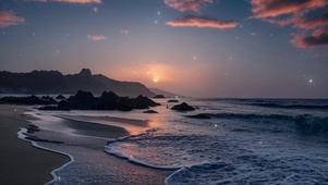 海边唯美夕阳