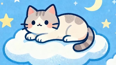 可爱猫咪带鱼屏