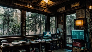 【雨景】森林里的基地