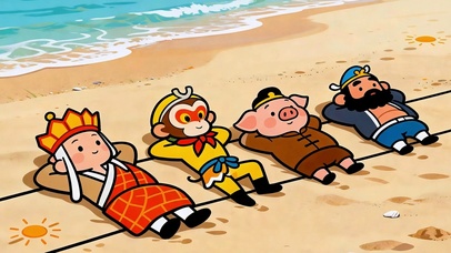 悠闲躺平师徒四人