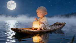 月下海上小沙弥