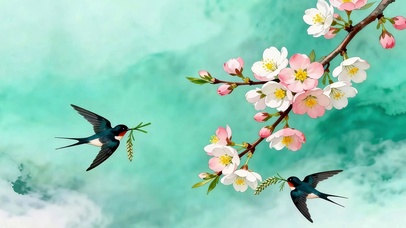 春燕衔枝