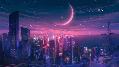 城市下星空