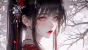 国风少女绝美侧颜