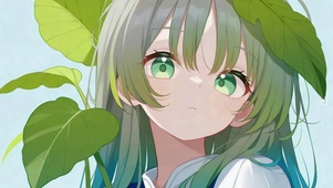 清新绿叶美少女