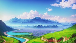清新护眼辽阔护眼美景