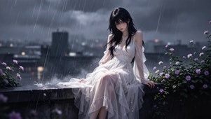 雨中少女