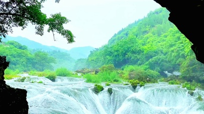 4K唯美山间瀑布