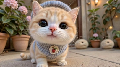 超萌治愈庭院小橘猫