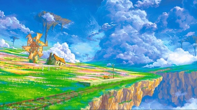 插画风车（4K超清）治愈