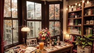 【雨景】温馨的书房