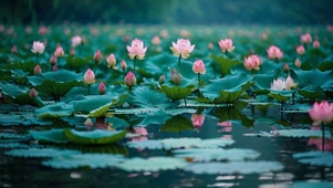 美丽治愈荷花